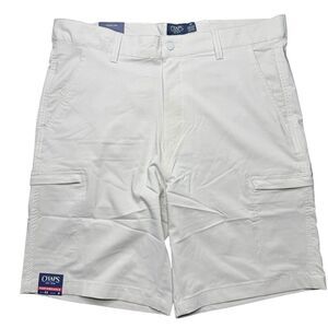 NWT Chaps Performance Mens Short 33x9 Stretch Light Tan Golf